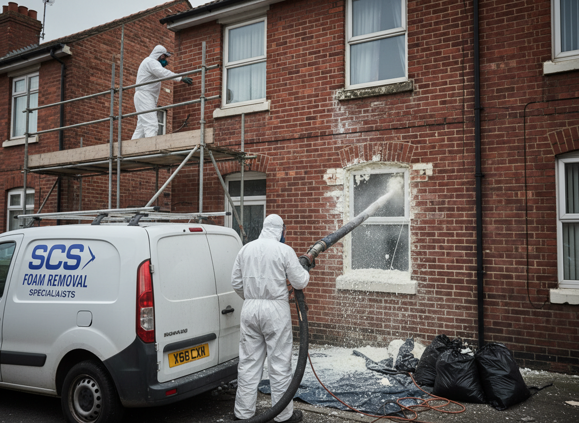 Cavity Wall Spray Foam Removal in Scunthorpe, Lincolnshire